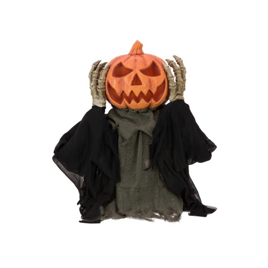 EUROPALMS Figura Halloween Zucca Animata 70 cm con Effetto Luce e Suono