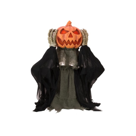 EUROPALMS Figura Halloween Zucca Animata 70 cm con Effetto Luce e Suono