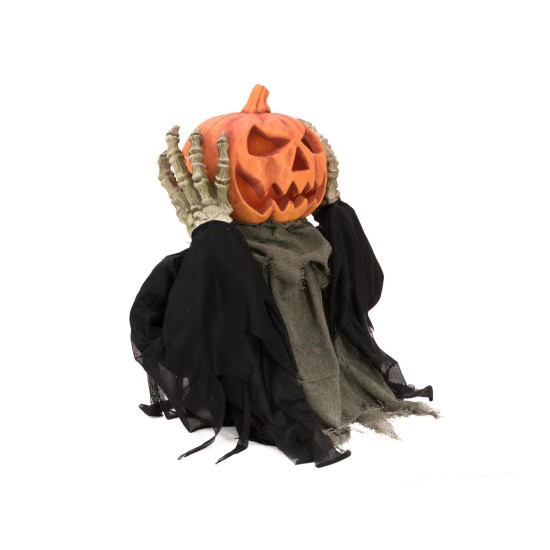 EUROPALMS Figura Halloween Zucca Animata 70 cm con Effetto Luce e Suono
