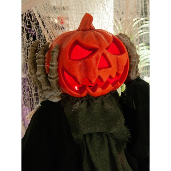 EUROPALMS Figura Halloween Zucca Animata 70 cm con Effetto Luce e Suono