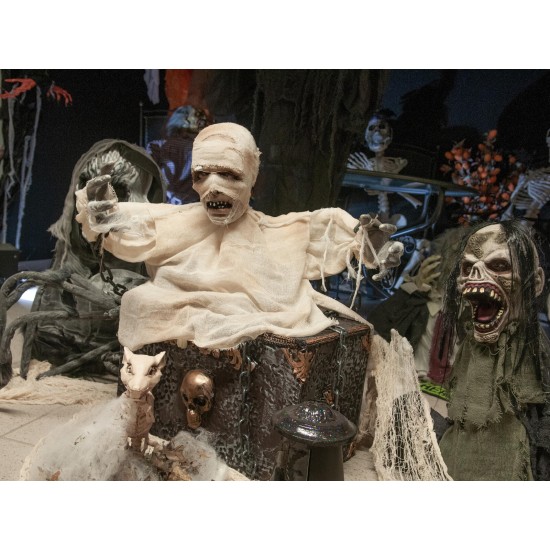 Mummia Groundbreaker Animata EUROPALMS - Effetti Luce e Suono, 40 cm per Halloween