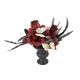 EUROPALMS Decorazione da Tavolo Halloween, Rose Gotiche, 28cm Nero/Rosso