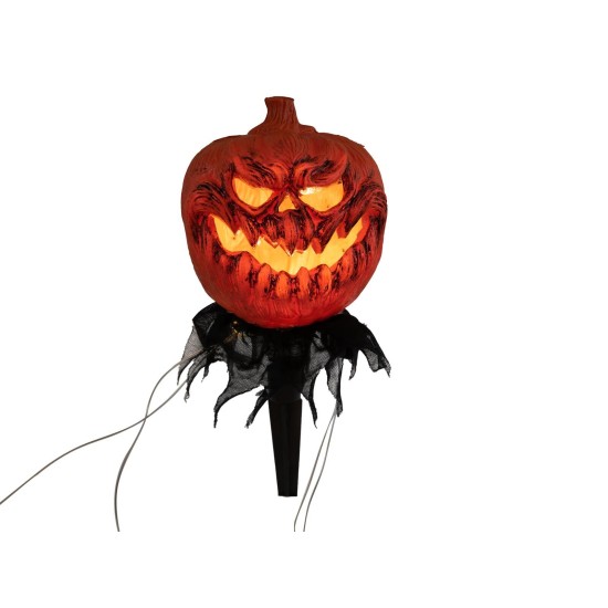 Set di Zucche di Halloween EUROPALMS con Picchetto, 39 cm - Luci Decorative da Giardino