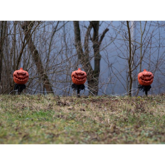 Set di Zucche di Halloween EUROPALMS con Picchetto, 39 cm - Luci Decorative da Giardino