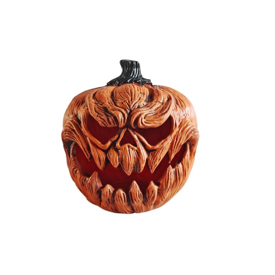 EUROPALMS Zucca di Halloween 25 cm con Graffio Mostruoso - Decorazione in Plastica