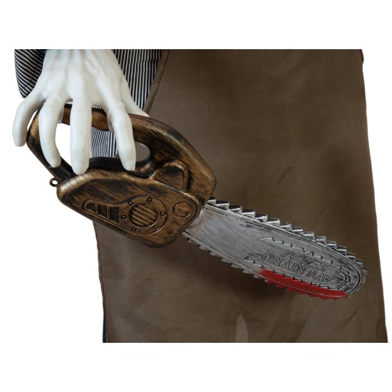 Zombie Animato con Motosega e Effetti Luce e Suono - EUROPALMS, 170 cm per Halloween