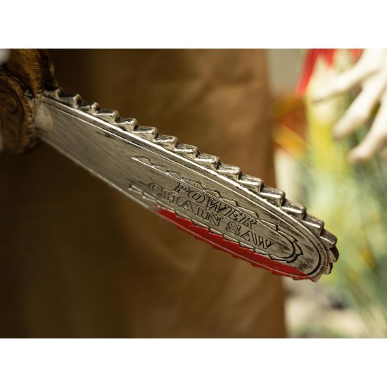 Zombie Animato con Motosega e Effetti Luce e Suono - EUROPALMS, 170 cm per Halloween