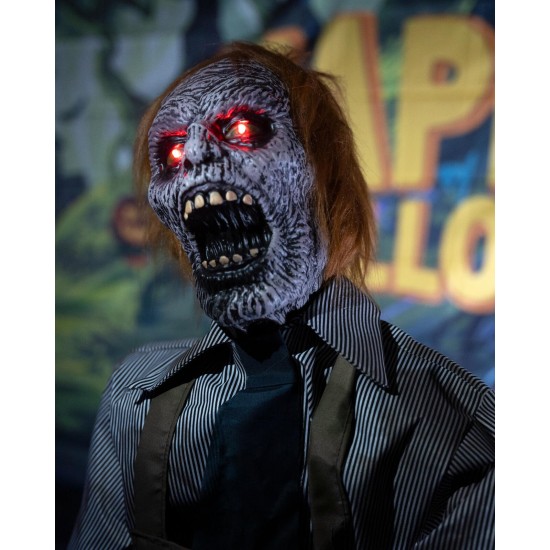Zombie Animato con Motosega e Effetti Luce e Suono - EUROPALMS, 170 cm per Halloween