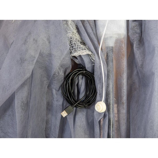 EUROPALMS Angelo della Morte Animato con Effetti di Luce e Suono, 160 cm - Decorazione di Halloween