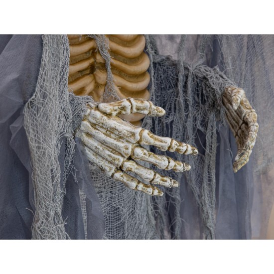 EUROPALMS Angelo della Morte Animato con Effetti di Luce e Suono, 160 cm - Decorazione di Halloween