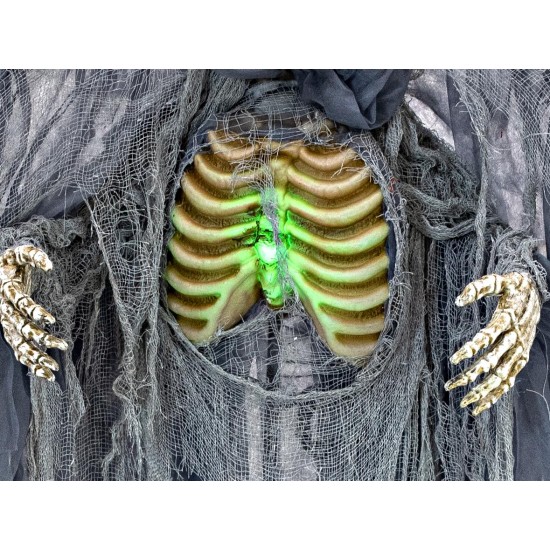 EUROPALMS Angelo della Morte Animato con Effetti di Luce e Suono, 160 cm - Decorazione di Halloween