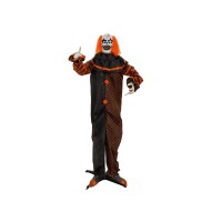 Clown Animato Halloween con Effetti Luce e Suono - Figura Pop-Up 180 cm