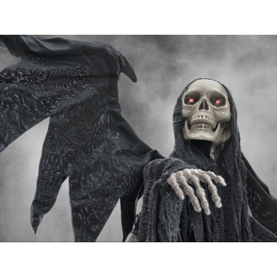 Decorazione Halloween Angelo Nero 175x100x66cm