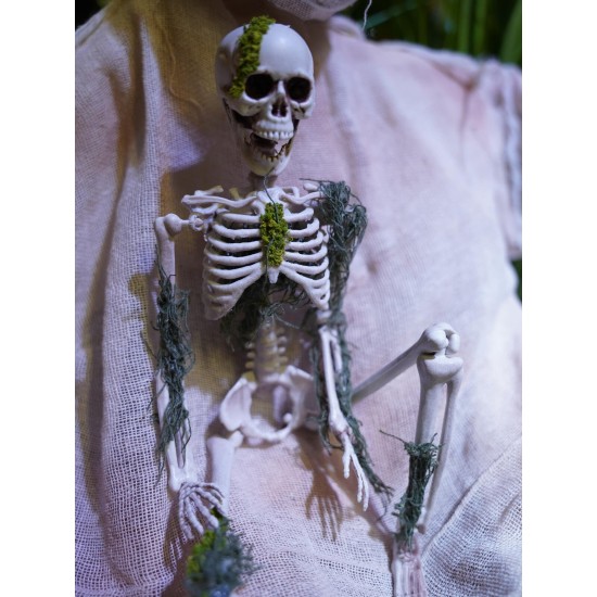 Scheletro di Halloween 40 cm EUROPALMS con Muschio - Decorazione Mobile