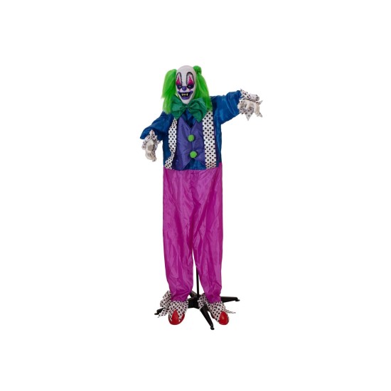 Figura Clown Animata per Halloween EUROPALMS Charly, 164 cm con Effetti Luminosi e Sonori