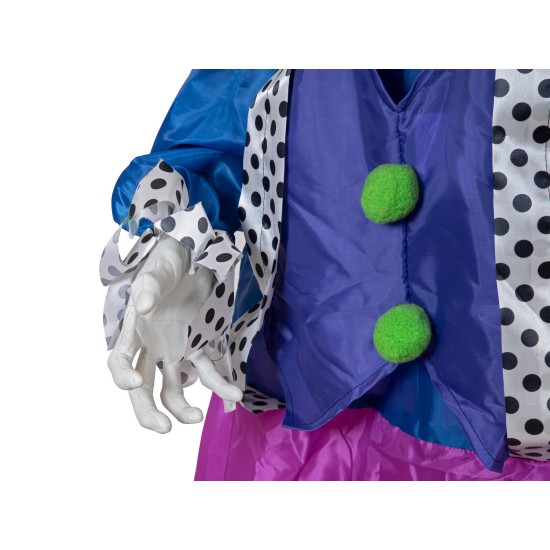 Figura Clown Animata per Halloween EUROPALMS Charly, 164 cm con Effetti Luminosi e Sonori