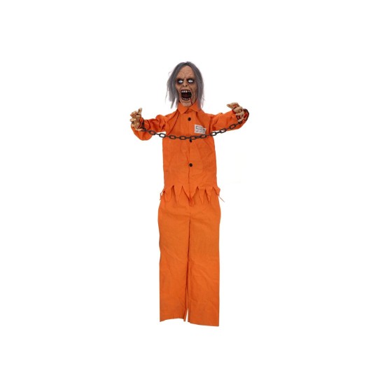 Figura Animata Halloween EUROPALMS Sirius Incarcerato con Suoni, Luci e Movimento – 85 cm, a Batterie o USB