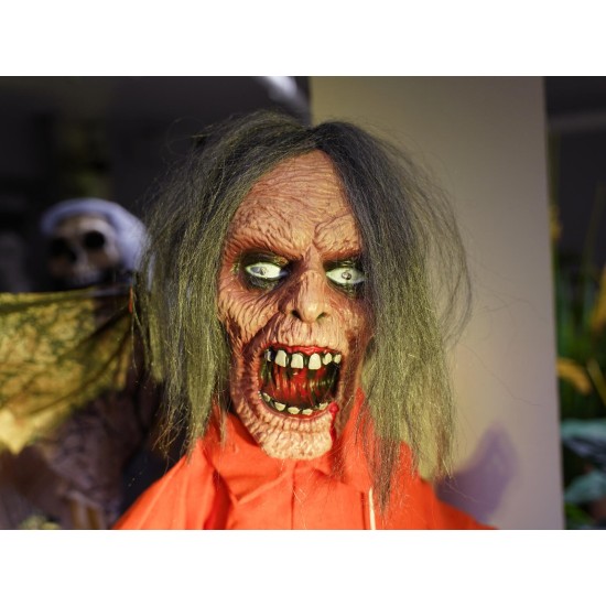 Figura Animata Halloween EUROPALMS Sirius Incarcerato con Suoni, Luci e Movimento – 85 cm, a Batterie o USB