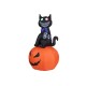 EUROPALMS Gatto Gonfiabile Halloween con Zucca, 183 cm - Decorazione Autogonfiabile per Esterni