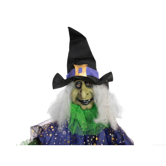 Strega Animata Lisbeth 200cm con Effetti Luce e Suoni - EUROPALMS Halloween