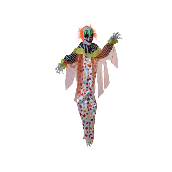 EUROPALMS Clown Animato per Halloween - Effetti Luce e Suono, 155cm