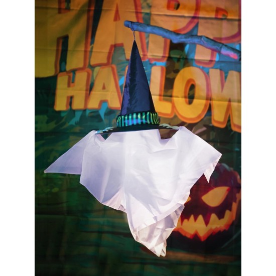 EUROPALMS Fantasma Animato con Effetti Luce e Suono per Halloween, 110cm