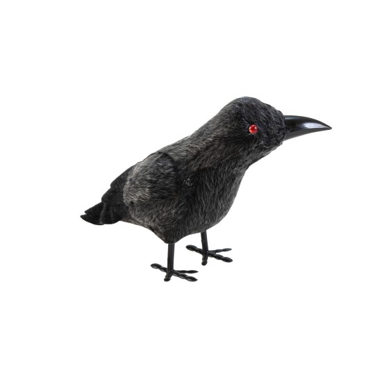Corvo Decorativo EUROPALMS Halloween, 18cm - Elemento Scenografico Misterioso