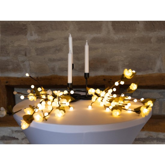 Arco Decorativo Camellia EUROPALMS con 100 LED Bianco Caldo, 50cm