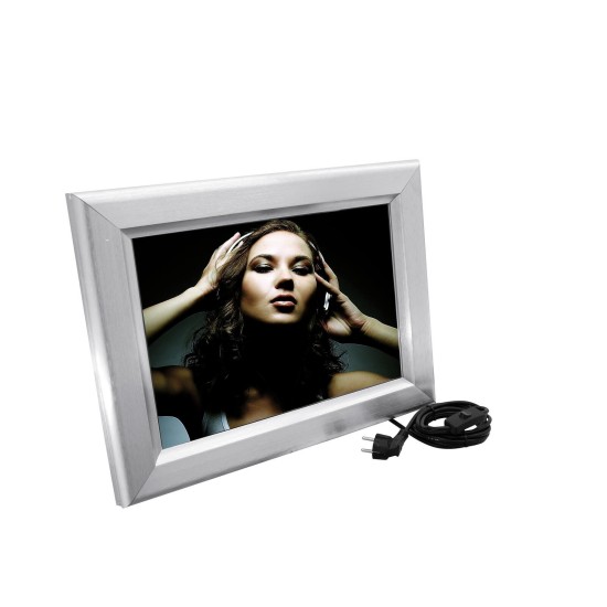 EUROPALMS Billboard Luminato A3 in Alluminio - Elegante Cornice Luminosa per Uso Esterno