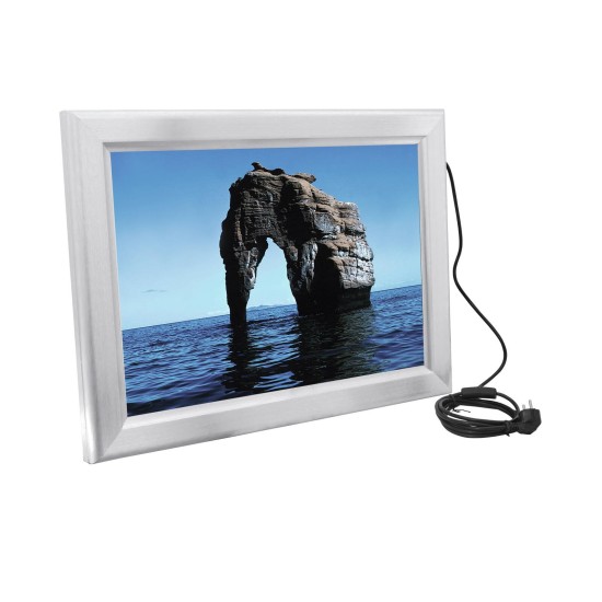 EUROPALMS Billboard Luminoso A2 in Alluminio - Cornice a Scatto ed Effetto Luce