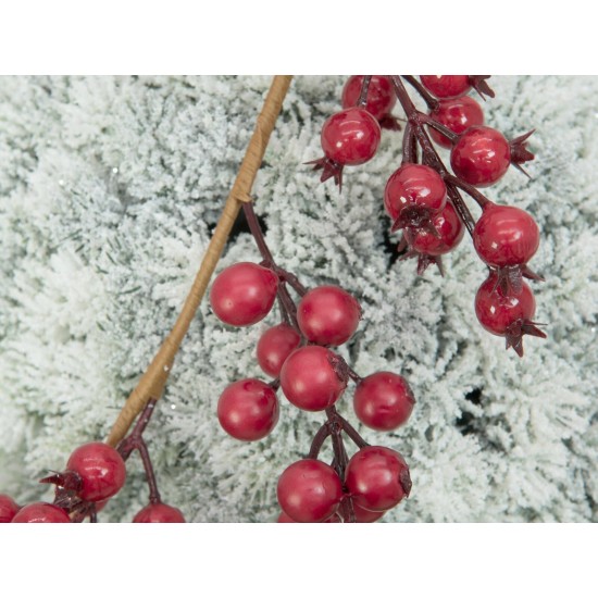 EUROPALMS Palla di Pino Innevata 20cm - Decorazione Invernale Elegante