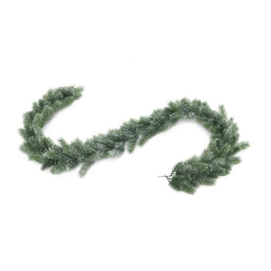 Ghirlanda d'Abete Innevata EUROPALMS in PE da 180cm, Decorazione Natalizia