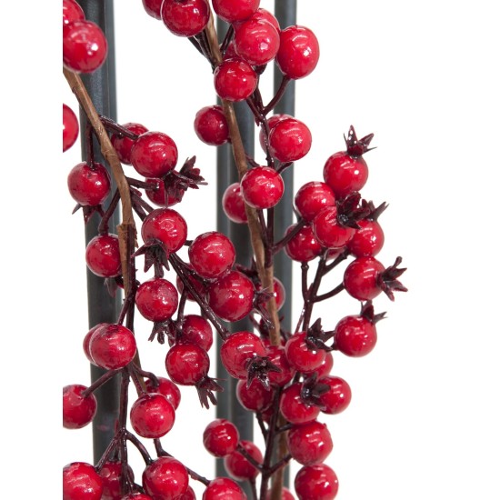Ghirlanda EUROPALMS con Bacche Rosse 180cm - Decorazione Flessibile e Realistica