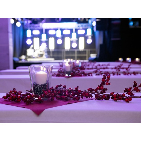 Ghirlanda EUROPALMS con Bacche Rosse 180cm - Decorazione Flessibile e Realistica