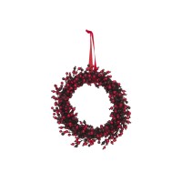 Corona di Bacche Mista 46 cm EUROPALMS - Decorazione Natalizia per Esterni