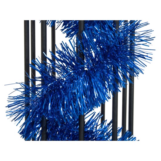 Ghirlanda Metallizzata EUROPALMS Blu 12,5x270cm - Decorazione Voluminosa per Alberi