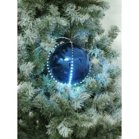 EUROPALMS Proiettore LED Snowball 8cm Blu Scuro, Effetto Luce DMX 5x