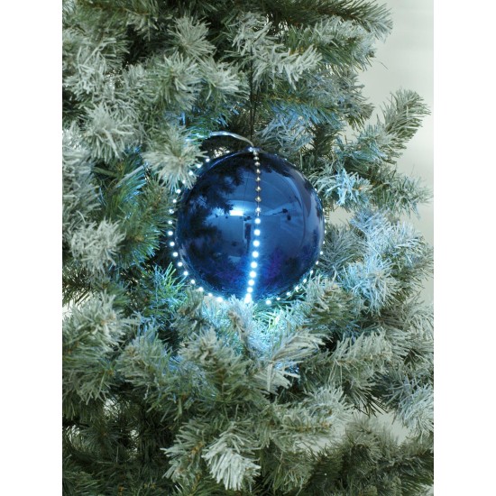 EUROPALMS Proiettore LED Snowball 8cm Blu Scuro, Effetto Luce DMX 5x