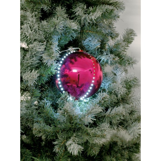 EUROPALMS Proiettore LED Snowball 15cm Rosa - Effetto Luce per Interni