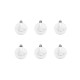 Sfera Decorativa EUROPALMS Deco Ball 7cm Bianco per Interni ed Esterni - Set 6 Pezzi
