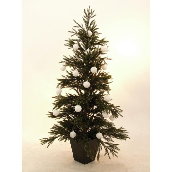 Sfera Decorativa EUROPALMS Deco Ball 7cm Bianco per Interni ed Esterni - Set 6 Pezzi