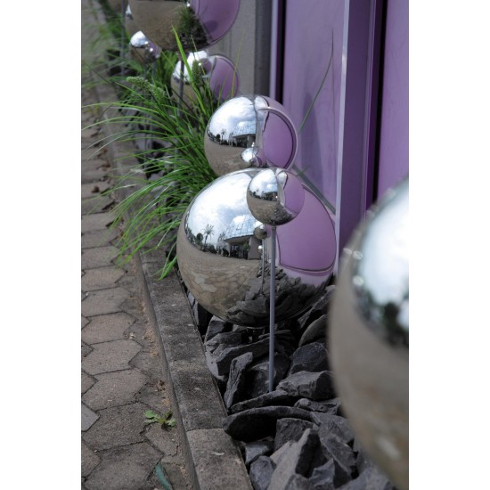 EUROPALMS Sfera Decorativa 20 cm Argento per Decorazioni Natalizie e da Giardino