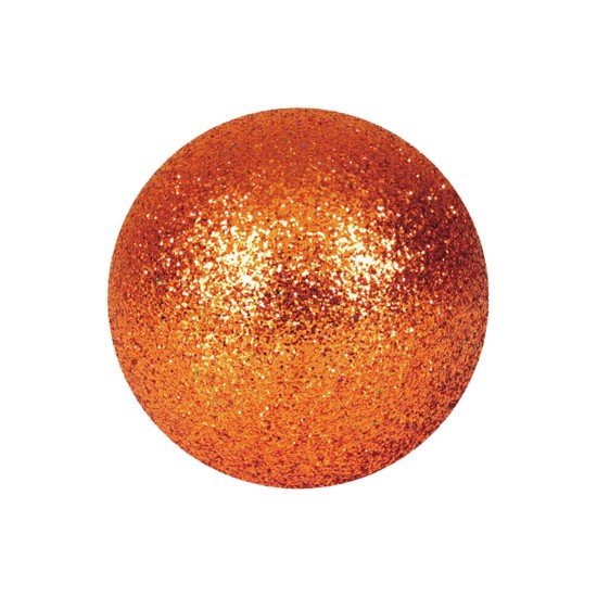 EUROPALMS Sfera Decorativa 3,5cm Rame Glitter, Set 48 pezzi per Decorazioni Natalizie