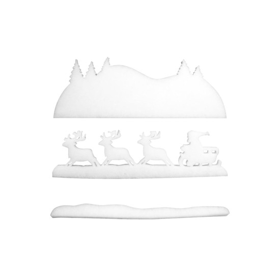 EUROPALMS Tappeto Neve Invernale in Tessuto Ignifugo B1, Made in Germany