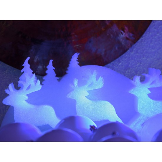 EUROPALMS Tappeto Neve Invernale in Tessuto Ignifugo B1, Made in Germany