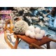 EUROPALMS Snowballs 7,5cm - Set di 10 Sfere Innevate per Decorazioni Invernali