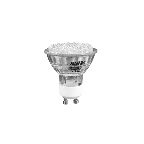 Lampada LED OMNILUX GU-10 230V, 48 LED, 100° Bianco 6400K, Dimmerabile