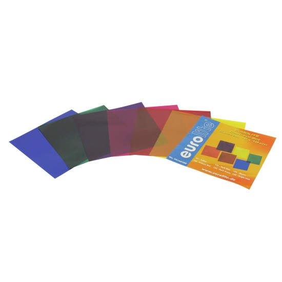 EUROLITE Set Pellicole Colorate 19x19 cm per Proiettori PAR-56 - 6 Colori Vivaci