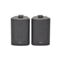 Coppia casse acustiche Adastra BC3B da parete nere 60W con staffa - 2 vie per impianti stereo professionali