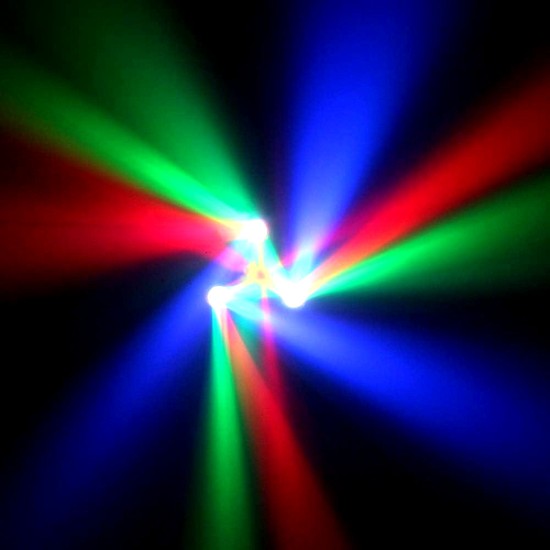 Effetto luce LED CentroPista a 3 teste motorizzate con DMX512 per discoteche, pub ed eventi